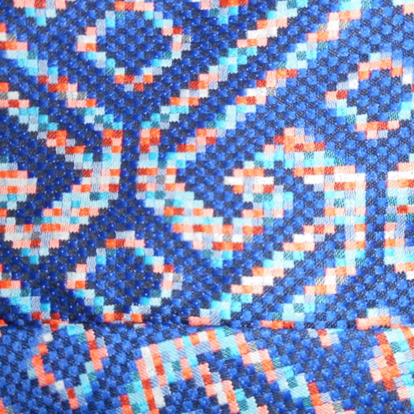 SOLD! Eva Franco Blue Pattern Pencil skirt, 6 - Picture 7 of 7